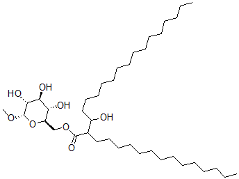 CAS#: 59578-07-3， Methyl 6-O-(2-tetradecyl-3-hydroxyoctadecanoyl)-alpha-D-glucopyranoside