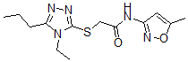 CAS#: 603071-68-7， 2-[(4-Ethyl-5-Propyl-4H-1,2,4-Triazol-3-Yl)Thio]-N-(5-Methyl-3-Isoxazolyl)-Acetamide
