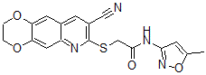 CAS#: 603077-88-9， 2-[(8-Cyano-2,3-Dihydro-1,4-Dioxino[2,3-g]Quinolin-7-Yl)Thio]-N-(5-Methyl-3-Isoxazolyl)-Acetamide