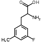 结构式 CAS# 603106-28-1, 3-氟-5-甲基苯丙氨酸