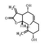 CAS#: 60362-95-0， (4R,5E,9S,11aS)-4,9-Dihydroxy-6-Methyl-3,10-Bis(Methylene)-3A,4,7,8,9,10,11,11A-Octahydrocyclodeca[b]Furan-2(3H)-One