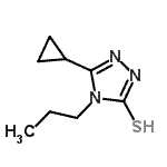 结构式 CAS# 603981-93-7, 5-环丙基-4-丙基-4H-1,2,4-三唑-3-硫醇