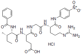 CAS 登录号：60457-00-3， N-苯甲酰基-异亮氨酰-谷氨酰-甘氨酰-精氨酰 4-硝基苯胺盐酸盐