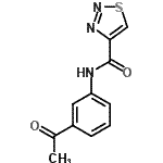CAS 登录号：606101-93-3， N-(3-乙酰基苯基)-1,2,3-噻二唑-4-甲酰胺