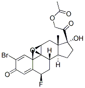 CAS#: 60864-69-9， 2-Bromo-9beta,11beta-Epoxy-6beta-Fluoro-17,21-Dihydroxypregna-1,4-Diene-3,20-Dione 21-Acetate