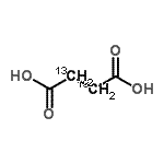 结构式 CAS# 61128-08-3, (2,3-<sup>13</sup>C<sub>2</sub>)丁二酸