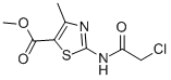 结构式 CAS# 6125-36-6, 2-[(2-氯乙酰基)氨基]-4-甲基-5-噻唑羧酸甲酯