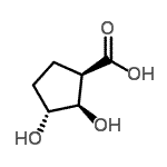 CAS 登录号：61317-53-1， (1R,2R,3R)-2,3-二羟基环戊烷羧酸
