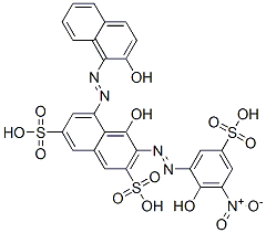 CAS#: 61670-11-9， 4-Hydroxy-5-[(2-Hydroxynaphthyl)Azo]-3-[(2-Hydroxy-3-Nitro-5-Sulphophenyl)Azo]Naphthalene-2,7-Disulphonic Acid