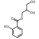 结构式 CAS# 6170-45-2, 2,3-二羟基丙基水杨酸酯
