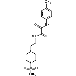 CAS 登录号：6222-63-5， N-(4-甲基苯基)-N'-{2-[4-(甲基磺酰基)-1-哌嗪基]乙基}草酸二酰胺