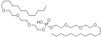CAS 登录号：62249-18-7， 2-[2-[2-(十二烷氧基)乙氧基]乙氧基]-乙醇氢磷酸酯