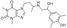CAS#: 62401-93-8， 7-[3-[[2-Hydroxy-2-(4-Hydroxy-3,5-Xylyl)Ethyl]Amino]Butyl]Theophyline
