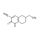 CAS#: 625370-73-2， 6-Ethyl-2-thioxo-1,2,5,6,7,8-hexahydro-3-quinolinecarbonitrile
