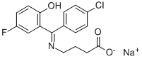 CAS#: 62665-96-7， 4-(((4-Chlorophenyl)(5-fluoro-2-hydroxyphenyl)methylene)amino)butanoic acid monosodium salt