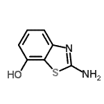 结构式 CAS# 62715-76-8, 2-氨基-1,3-苯并噻唑-7-醇