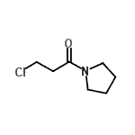 结构式 CAS# 63177-38-8, 3-氯-1-(1-吡咯烷基)-1-丙酮