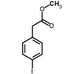 结构式 CAS# 63349-52-0, 甲基(4-碘苯基)乙酸酯