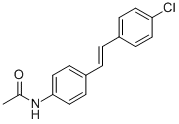 CAS 登录号：63407-59-0， N-[4-[(E)-2-(4-氯苯基)乙烯基]苯基]乙酰胺