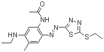 CAS#: 63467-24-3， N-[5-(Ethylamino)-2-[[5-(Ethylthio)-1,3,4-Thiadiazol-2-Yl]Azo]-4-Methylphenyl]-Acetamide