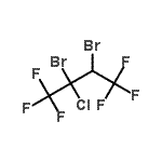 结构式 CAS# 63573-66-0, 2,3-二溴-2-氯-1,1,1,4,4,4-六氟丁烷