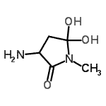 CAS#: 637019-99-9， 3-Amino-5,5-dihydroxy-1-methyl-2-pyrrolidinone