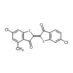 CAS 登录号：6371-18-2， 6-氯-2-(6-氯-3-氧代-1-苯并噻吩-2(3H)-亚基)-4-甲基-1-苯并噻吩-3(2H)-酮