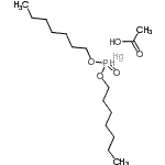 CAS#: 63868-93-9， Phosphonic acid, diheptyl ester, compd. with acetic acid, mercury salt (1:1:1)