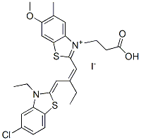 CAS 登录号：63870-54-2， 3-(2-羧基乙基)-2-[2-[(5-氯-3-乙基-3H-苯并噻唑-2-亚基)甲基]丁-1-烯基]-6-甲氧基-5-甲基苯并噻唑鎓碘化物