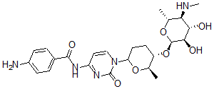 CAS#: 64040-47-7， 4-Amino-N-[1-[(2R)-5alpha-[[4,6-Dideoxy-4-(Methylamino)-alpha-D-Glucopyranosyl]Oxy]Tetrahydro-6beta-Methyl-2H-Pyran-2beta-Yl]-1,2-Dihydro-2-Oxopyrimidin-4-Yl]Benzamide