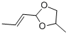 结构式 CAS# 6413-13-4, 4-甲基-2-(1-丙烯基)-1,3-二氧戊环