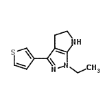CAS#: 641592-97-4， 1-Ethyl-3-(3-thienyl)-1,4,5,6-tetrahydropyrrolo[2,3-c]pyrazole