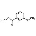 结构式 CAS# 64224-67-5, 甲基2-(甲硫基)-4-嘧啶羧酸酯