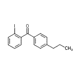 结构式 CAS# 64358-26-5, (2-碘苯基)(4-丙基苯基)甲酮