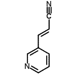 结构式 CAS# 6443-86-3, (2E)-3-(3-吡啶基)丙烯腈