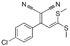 CAS 登录号：64573-35-9， 2-(4-氯苯基)-4,4-二(甲硫基)-1,3-丁二烯-1,1-二甲腈