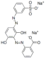 CAS#: 64683-38-1， Disodium 2-[[2,6-Dihydroxy-3-[(3-Sulphonatophenyl)Azo]Phenyl]Azo]Benzoate