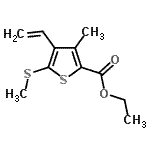 CAS#: 650615-91-1， Ethyl 3-methyl-5-(methylsulfanyl)-4-vinyl-2-thiophenecarboxylate