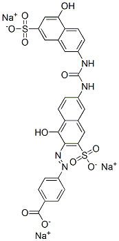 CAS#: 65072-26-6， Trisodium 4-[[1-Hydroxy-6-[[[(5-Hydroxy-7-Sulphonato-2-Naphthyl)Amino]Carbonyl]Amino]-3-Sulphonato-2-Naphthyl]Azo]Benzoate