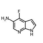 结构式 CAS# 651744-35-3, 4-氟-1H-吡咯并[2,3-b]吡啶-5-胺