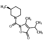 CAS#: 654059-21-9， 4-Isopropyl-3-methyl-2-{[(3S)-3-methyl-1-piperidinyl]carbonyl}-1,2-oxazol-5(2H)-one