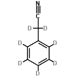 结构式 CAS# 65538-26-3, (<sup>2</sup>H<sub>5</sub>)苯基(<sup>2</sup>H<sub>2</sub>)乙腈