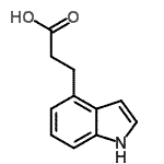 结构式 CAS# 65690-95-1, 3-(1H-吲哚-4-基)丙酸