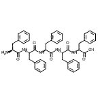 结构式 CAS# 65757-10-0, L-苯丙氨酰-L-苯丙氨酰-L-苯丙氨酰-L-苯丙氨酰-L-苯丙氨酸