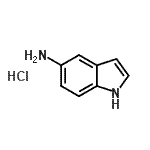 结构式 CAS# 65795-92-8, 1H-吲哚-5-胺盐酸盐(1:1)