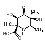 CAS#: 658057-57-9， (2R,3R,4R,5S)-3,4,5-Trihydroxy-2,5,6-trimethyl-2-piperidinecarboxylic acid