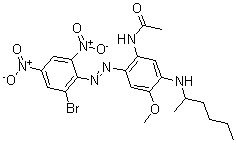 CAS#: 65916-13-4， N-[2-[(2-Bromo-4,6-Dinitrophenyl)Azo]-4-Methoxy-5-[(1-Methylpentyl)Amino]Phenyl]-Acetamide