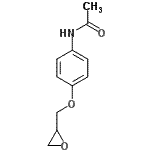 structure of CAS# 6597-75-7, N-[4-(2-Oxiranylmethoxy)Phenyl]Acetamide;acetamide, N-[4-(oxiranylmethoxy)phenyl];MFCD00799226;N-(4-(OXIRANYLMETHOXY)-1,2-EPOXYPROPANE