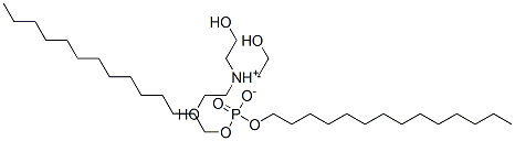 CAS 登录号：66046-06-8， 双十四烷基磷酸酯三(2-羟基乙基)铵盐