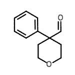 结构式 CAS# 66109-88-4, 4-苯基四氢-2H-吡喃-4-甲醛